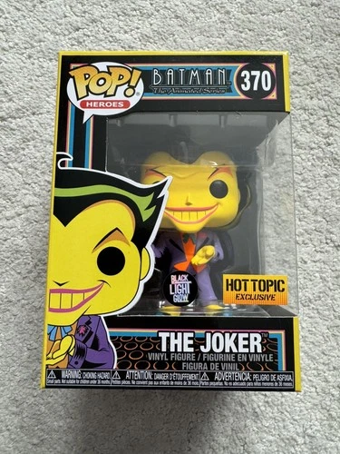 Funko Pop! Vinyl DC The Joker #370 Black Light GITD - Hot Topic Exclusive W/ Pro