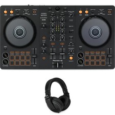 Pioneer DJ DDJ-FLX4 2-deck Rekordbox and Serato DJ Controller with Headphones -