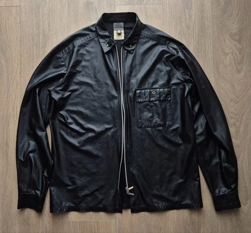 Vintage VERSACE JEANS COUTURE Black Polyurethane leather Shirt Jacket Medusa video thumbnail