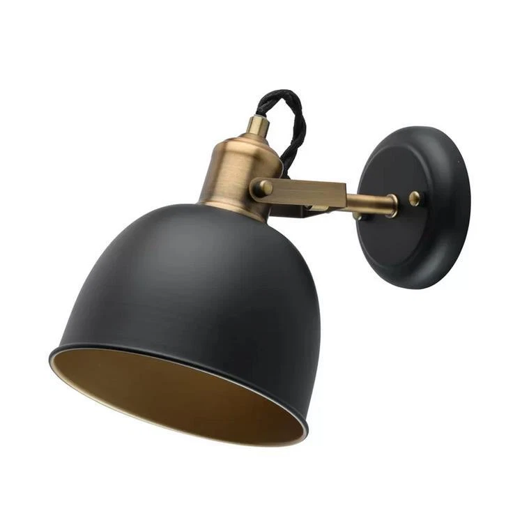 RegenBogen Ensor 1 Light Armed Sconce Finish Black 25cm H x 15.5cm W x 22cm D