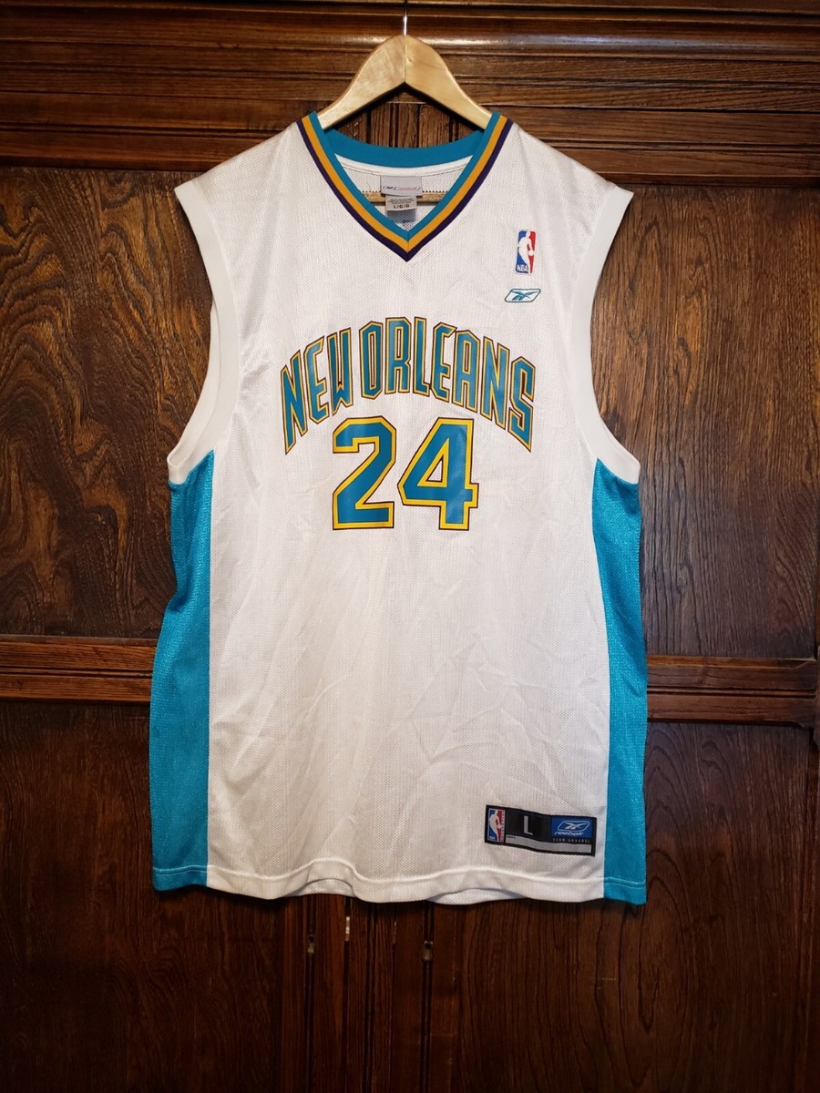 VINTAGE JAMAL MASHBURN NEW ORLEANS HORNETS REEBOK JERSEY RARE
