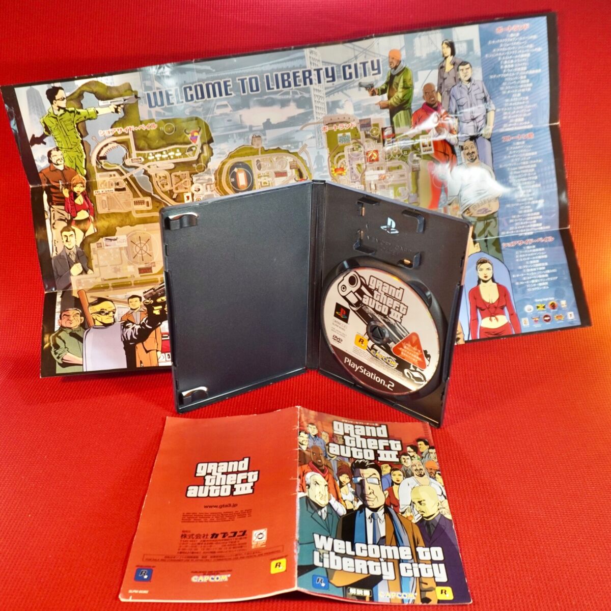 Grand Theft Auto 3 III Liberty City MAP PS2 CAPCOM Sony