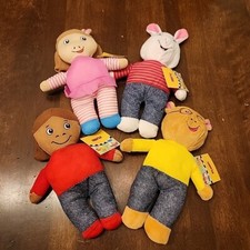 PBS Arthur and Friends Plush Arthur, Buster, Francine DW Lot Of 4