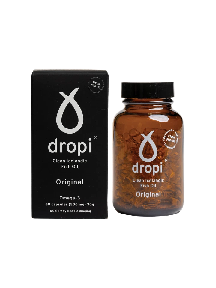 Dropi – Pure Icelandic Extra Virgin Cod Liver Oil / EVCLO (60 Capsules)