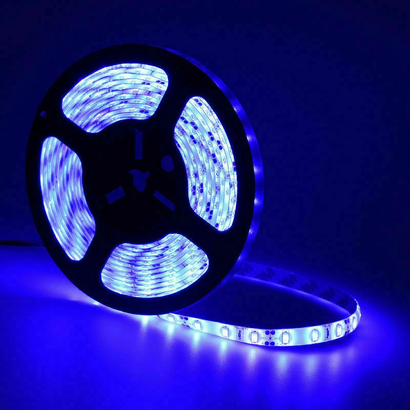 16ft 12V Blue SMD 5630 300 LED Strip Lights Flexible Ribbon Waterproof Tape Lamp - Image 4 of 4