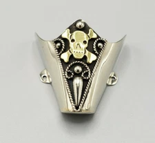 WESTERN COWBOY BOOT TIPS Pair - Skull & Bones Design Pointy 