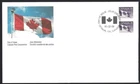 🍁Canada   #1194B  Coil Pair "CANADIAN FLAG"  Brand New  1990  First Day Cover
