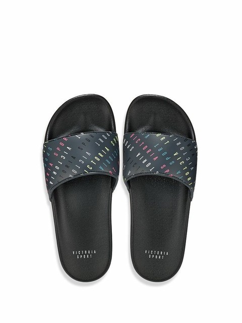 single strap black sandals