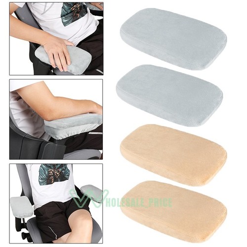 1Pair Ergonomic Memory Foam Office Chair Armrest Pads, Comfy Gaming Chair Arm