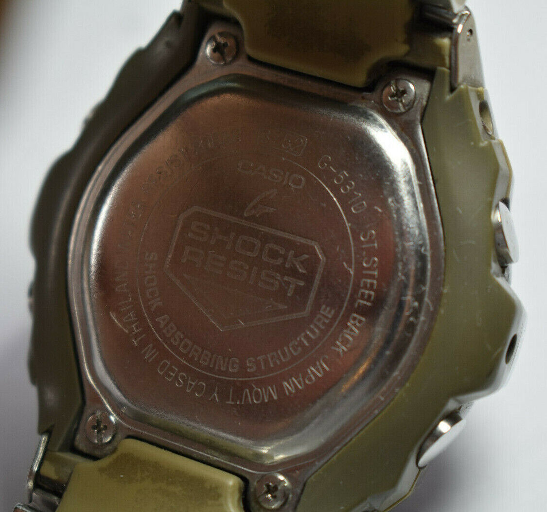 Casio G531D-7AV (3752) Silver Analog/Digital G-Shock Men's Watch NEW  BATTERY!