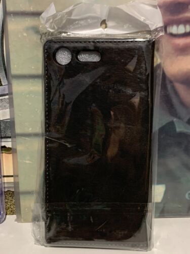 Sony XZ Phone Case Flip Premium Case Black  - Picture 1 of 3