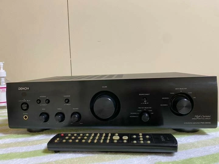 DENON PMA-390SE Integrated Amplifier Black Color In Good Condition Japan Used