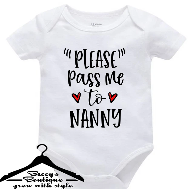 Funny Rude Custom Baby Grow Vest Bodysuit Please pass me to