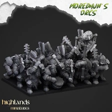 10 Armoured Orcs - Highlands Miniatures 28mm