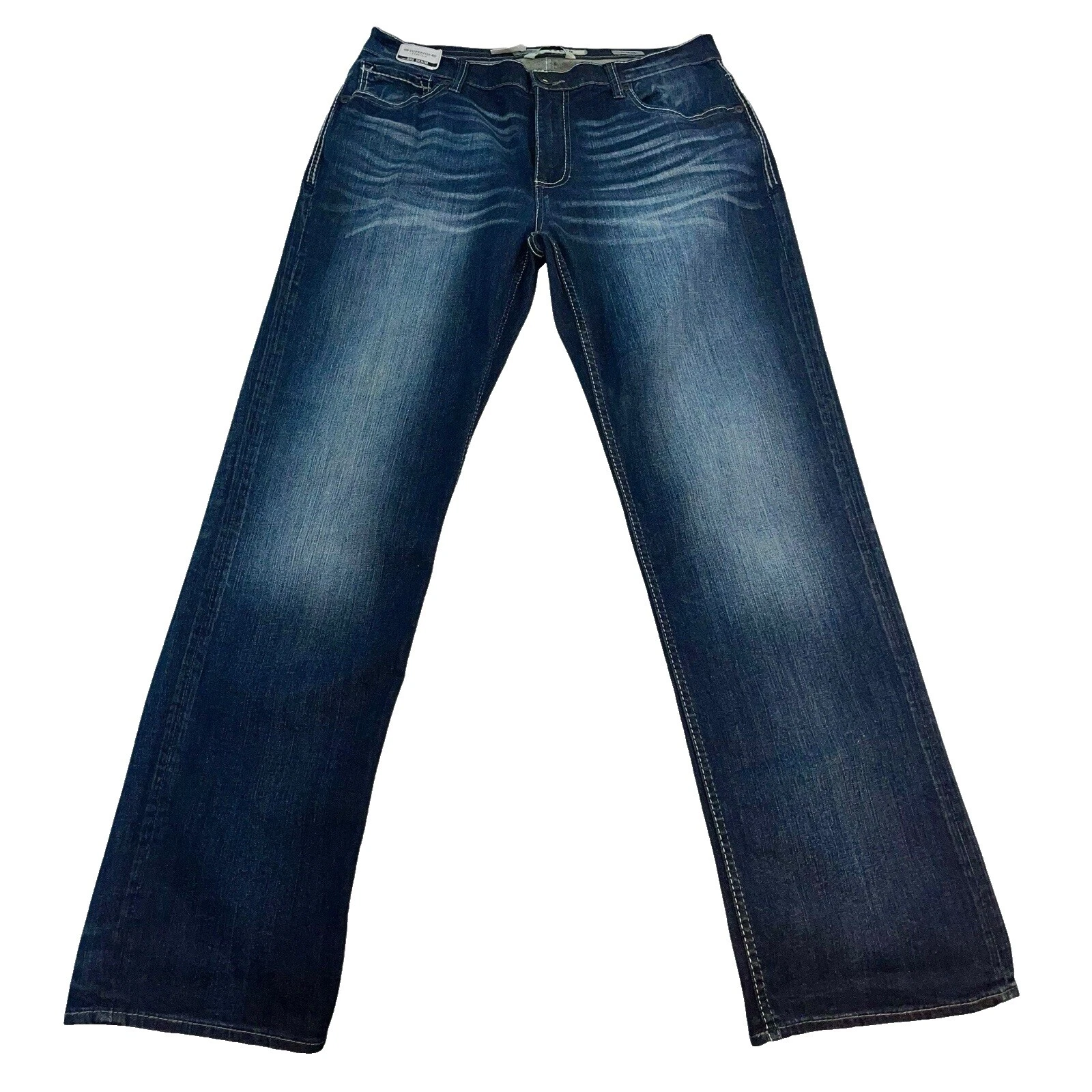 Buckle Polyester Jeans for Men