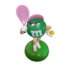 MARS M&M'S 2010s Sticker Stamper Top ONLY Female Green M&M Playing Tennis