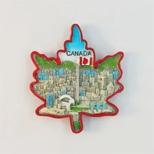 North America Canada City Souvenir 3D Resin Fridge Magnet Craft Gift HandPainted