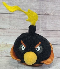 Angry Birds Plush Space Bomb Bird Stuffed Toy Black Commonwealth 6" 2011