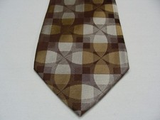 VAN HEUSEN - GEOMETRIC PATTERNED - LONG 60" - 100 SILK NECK TIE