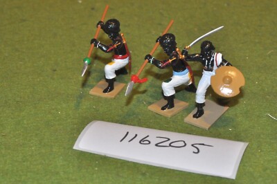 54mm Kolonial / Flusskrieg - Mahdisten 3 Derwischkrieger Trophäe Minis - (116205)
