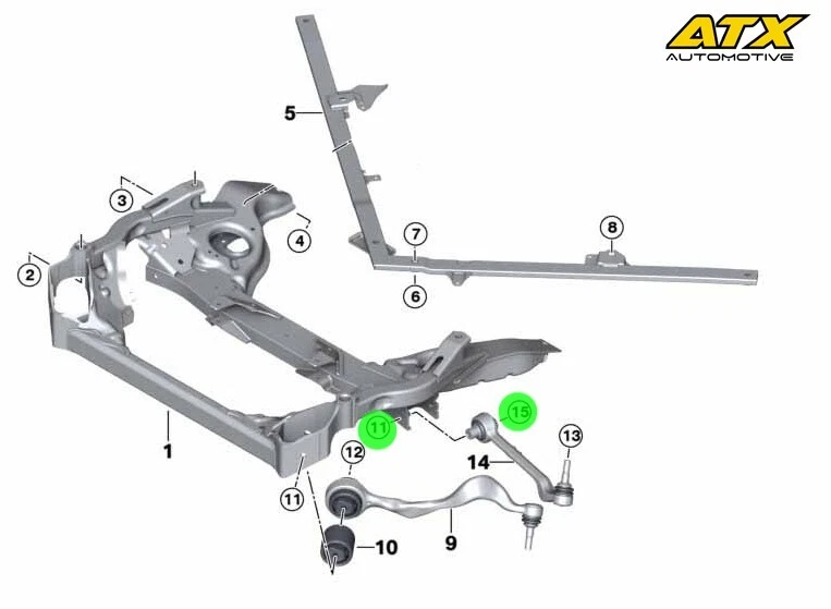 Front Lower Control Arm Inner Bolts fits BMW E90 E91 E92 E93 3 Series - PAIR - Image 2 of 2