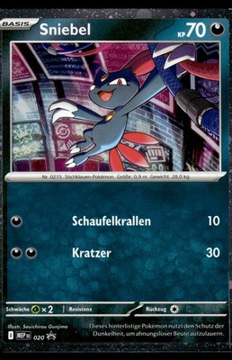 Sniebel Cosmo Holo 020 ME: Mega Evolution Promo Holo NM Pokemon Karte Deutsch