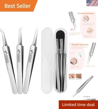 High Hard Stainless Steel Blackhead Extractor Tweezers for Flawless Skin