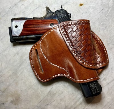 Leather Holster Handmade Fits 1911 Pistols RH draw