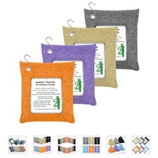 Bamboo Charcoal Bags Odor Absorber 4 Pack 500g Bamboo Charcoal Air Purifying ...