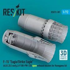 1/72 ResKit RSU72-0301 F‑15 "Eagle/Strike Eagle" (A, B, C, D, E early, J) F100-P
