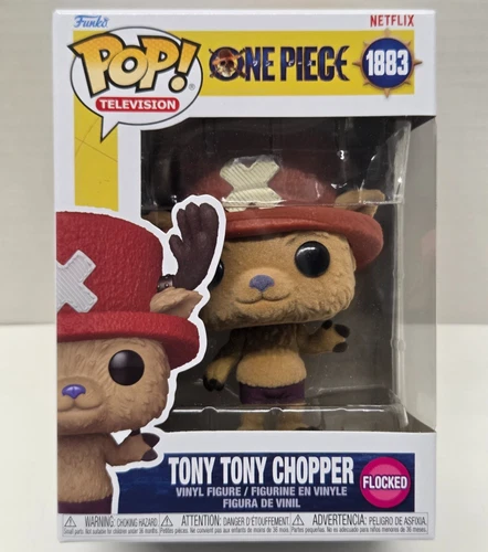TONY TONY CHOPPER One Piece Funko POP! TV #1883 Flocked Figure NEW / MINOR WEAR