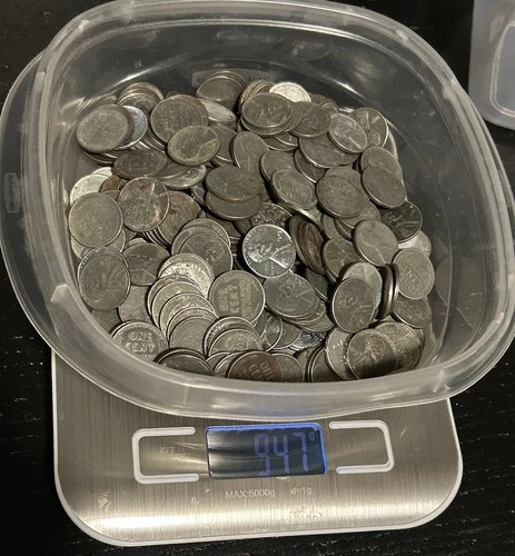 350 1943 PDS Steel Lincoln Wheat Cents Pennies Bulk Lot Unsearched