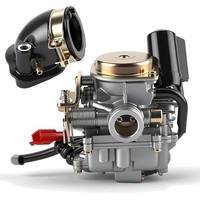 Vergaser GY6 50Cc 60Cc FüR Rex RS 400 450 460, 18Mm Vergaser Mit Ansaugstutzen
