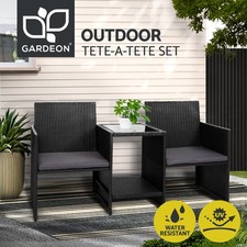Gardeon Outdoor Furniture Wicker Chairs Table Setting Birstro Set Patio Garden