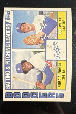 1984 Topps - Team Checklist Pedro Guerrero, Bob Welch #306