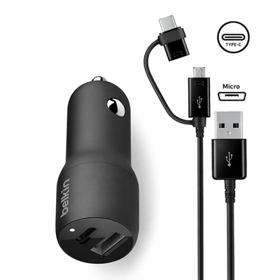 belkin cigarette charger BOOSTCHARGE 3-device providing optimal viewing angles while driving Belkin Boost Charge 32W Car