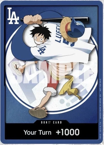 PRESALE 2026 Dodgers x One Piece Night Promo Card Monkey D Luffy SGA