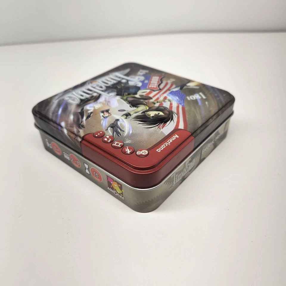 Timeline Americana Card Game Asmodee Tin 100% Complete 110 Cards - Image 4 of 4