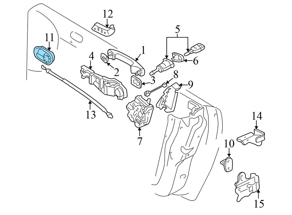 1999-2006 AUDI TT QUATTRO - правая внутренняя дверная ручка 8N0837020A - Изображение 4 из 4