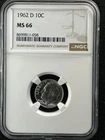 1962-D  10C  Roosevelt Dime NGC MS66  8699811-058