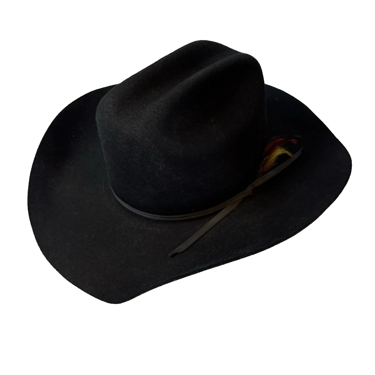 Chapeaux de cowboy en cuir faits à la main, style occidental à large bord durabl