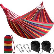 Cotton Hammock Portable Camping Hammocks for Hanging Sturdy Garden Comfortabl...