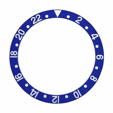 REPLACEMENT BEZEL INSERT BLUEBERRY FAT FONT FOR WATCH 37.50MM X 30.50MM