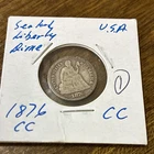 1876-CC Seated Liberty Silver Dime 10C Business Strike Carson City .900 KM#94