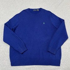 Polo Ralph Lauren Knit Crewneck Sweater Blue Embroidered Pony XXL