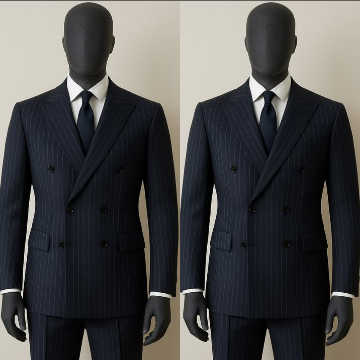 Black Men's Striped Suit Business Formal Offical Tuxedo Jacket Workwear 2Pcs
