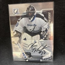 2001-02 ITG Be A Player Signature Series Kevin Weekes Auto Tampa Bay Lightning