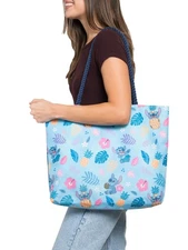 Disney Lilo and Stitch Tote Bag Beach Travel Rope Handle Hawaiian Print Women's
