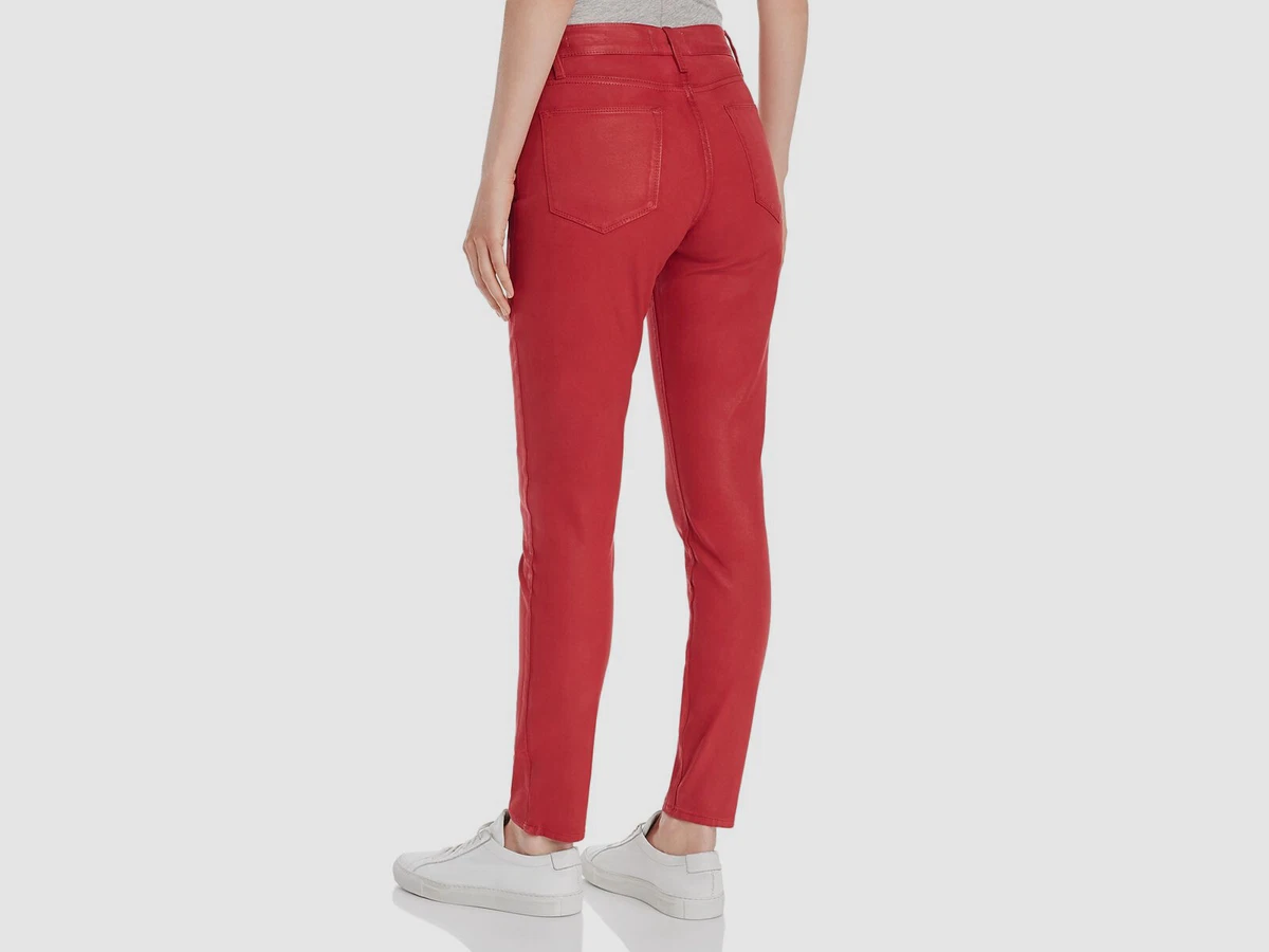 Red high 2025 rise jeans