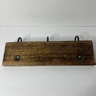Rack Hat Coat Hooks Wooden African Elephants hand carved Plaque Wrought Iron 15" — photo 6